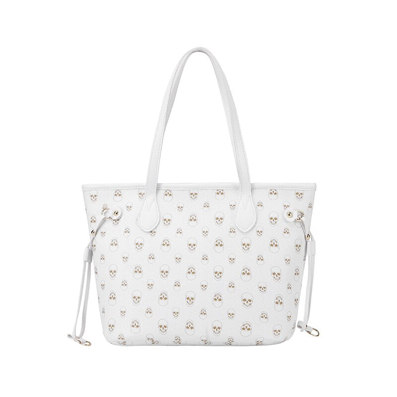 Famous Brand Luxhttps://swnnebrand.myshopify.com/admin/customersury Women Shoulder Bag Large Capacity Totes Shopping Handbag Casual Purse Print Skull