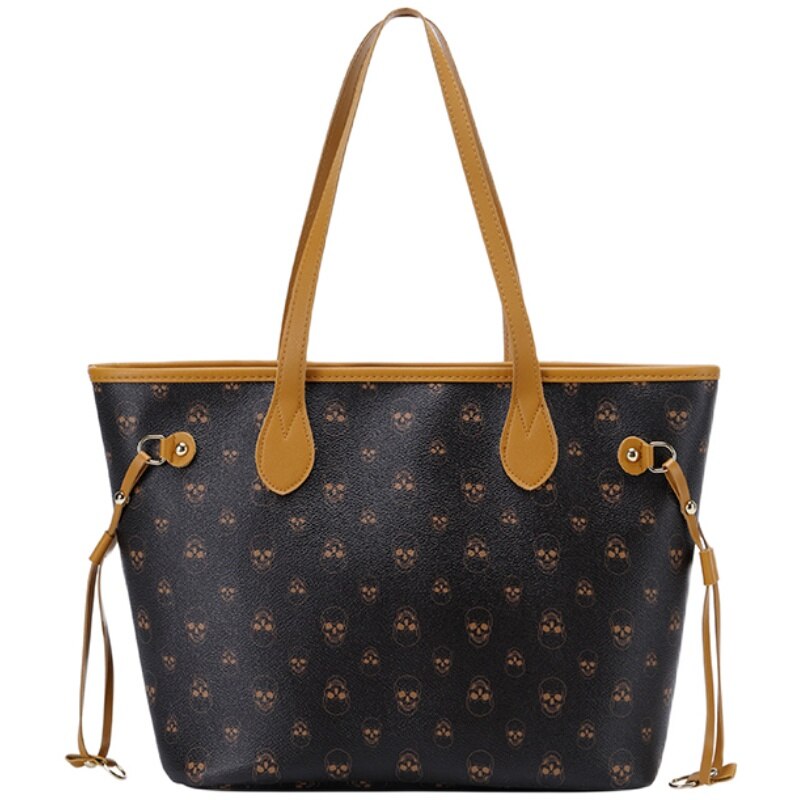 Famous Brand Luxhttps://swnnebrand.myshopify.com/admin/customersury Women Shoulder Bag Large Capacity Totes Shopping Handbag Casual Purse Print Skull