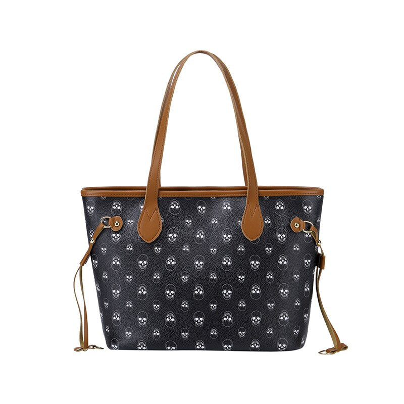 Famous Brand Luxhttps://swnnebrand.myshopify.com/admin/customersury Women Shoulder Bag Large Capacity Totes Shopping Handbag Casual Purse Print Skull