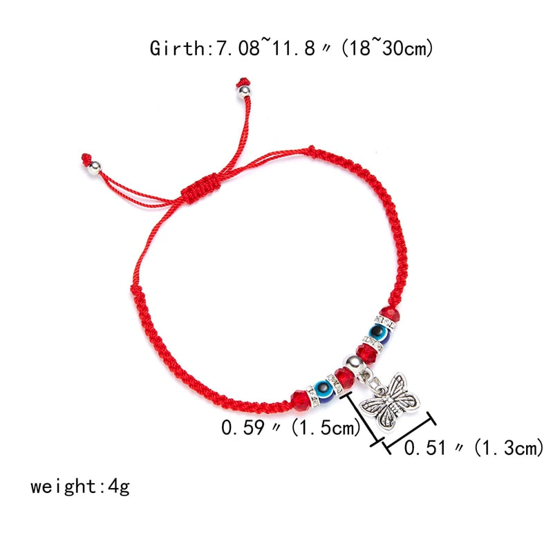 Evil Eye Handmade Braided Red Rope Bracelet For Women Men Friendship Jewelry Charm Lucky Thread String Adjustable Gifts