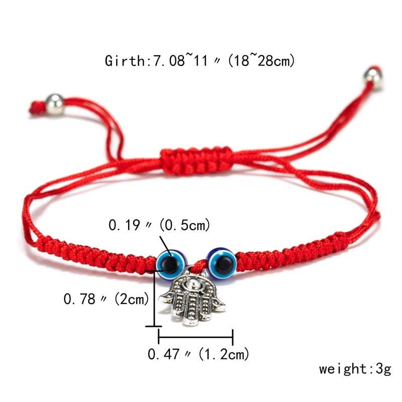 Evil Eye Handmade Braided Red Rope Bracelet For Women Men Friendship Jewelry Charm Lucky Thread String Adjustable Gifts