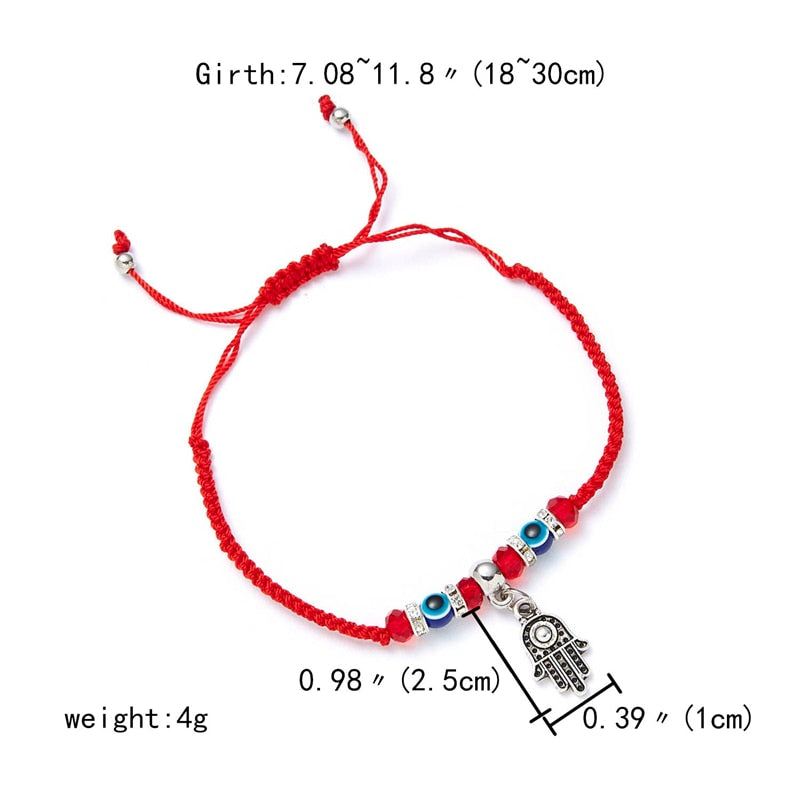 Evil Eye Handmade Braided Red Rope Bracelet For Women Men Friendship Jewelry Charm Lucky Thread String Adjustable Gifts