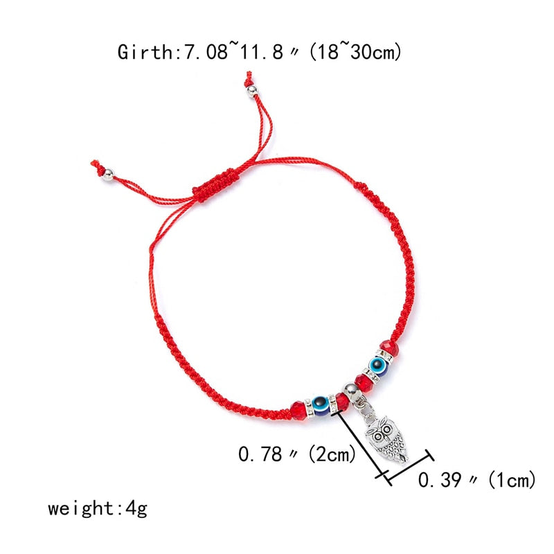 Evil Eye Handmade Braided Red Rope Bracelet For Women Men Friendship Jewelry Charm Lucky Thread String Adjustable Gifts