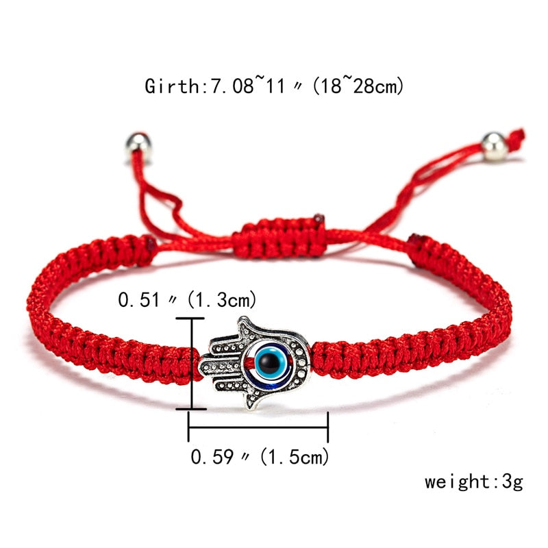 Evil Eye Handmade Braided Red Rope Bracelet For Women Men Friendship Jewelry Charm Lucky Thread String Adjustable Gifts