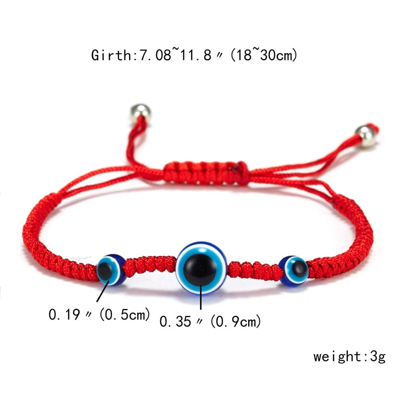 Evil Eye Handmade Braided Red Rope Bracelet For Women Men Friendship Jewelry Charm Lucky Thread String Adjustable Gifts