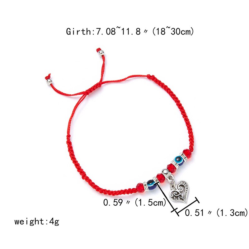 Evil Eye Handmade Braided Red Rope Bracelet For Women Men Friendship Jewelry Charm Lucky Thread String Adjustable Gifts