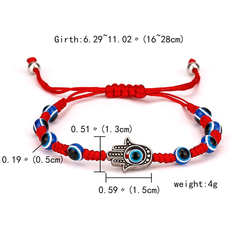 Evil Eye Handmade Braided Red Rope Bracelet For Women Men Friendship Jewelry Charm Lucky Thread String Adjustable Gifts