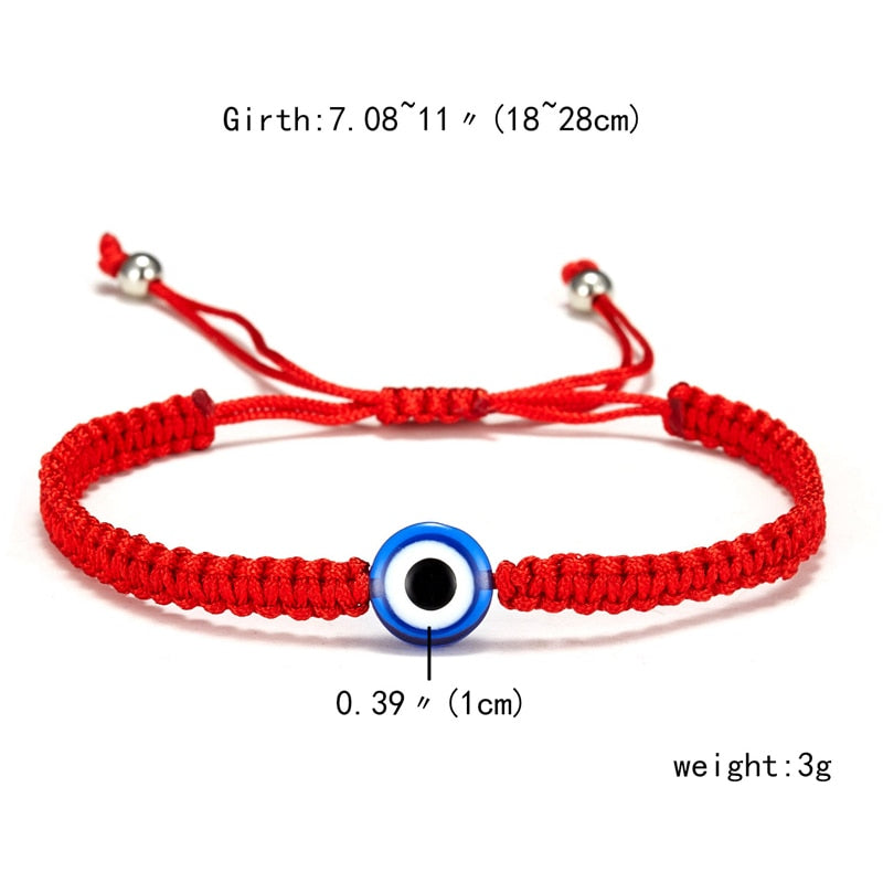 Evil Eye Handmade Braided Red Rope Bracelet For Women Men Friendship Jewelry Charm Lucky Thread String Adjustable Gifts