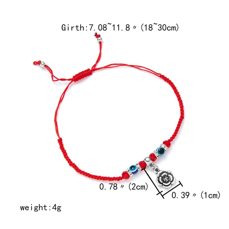 Evil Eye Handmade Braided Red Rope Bracelet For Women Men Friendship Jewelry Charm Lucky Thread String Adjustable Gifts
